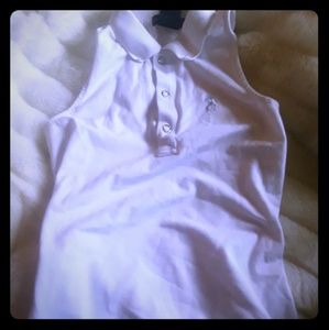 Ralph Lauren White Sleeveless Polo